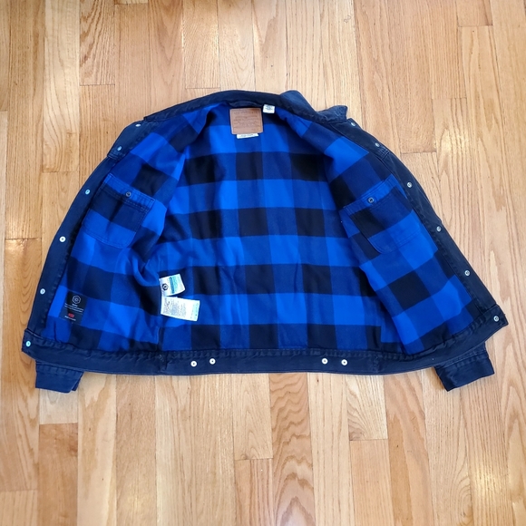 NWOT Levi's Premium Flannel-Lined DenimTrucker - Black (M) - Picture 3 of 7